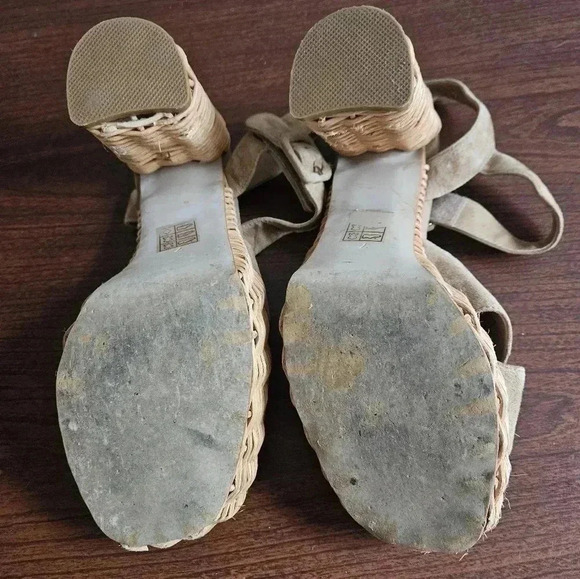 Jeffrey Campbell Amma Wicker Heeled Sandals Size 7 - Picture 8 of 9